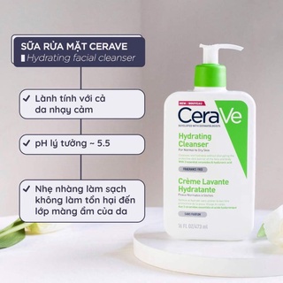 Sữa rửa mặt CeraVe Pháp (đủ màu, đủ size)