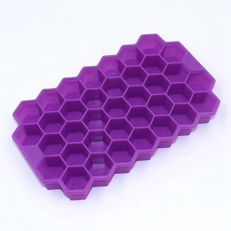 Khay silicon làm đá viên 37 ô hình tổ ong tiện lợi