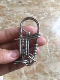 Móc khoá inox mặt phật làm thủ công