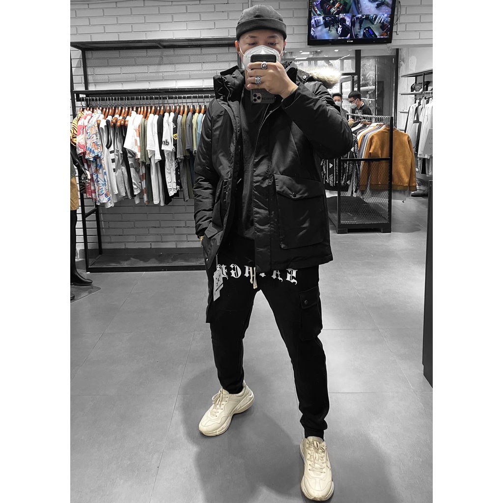 Aó khoác nam Parka Hazzy hàng dư xịn,mũ tháo được,chống gió chống nước