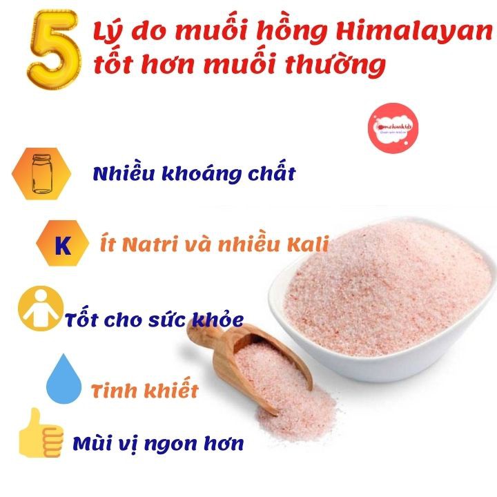 [Combo 15 hộp] Muối hồng Himalaya hộp 500g - dạng nhuyễn - sử dụng ăn- uống - làm đẹp- Tomchuakids