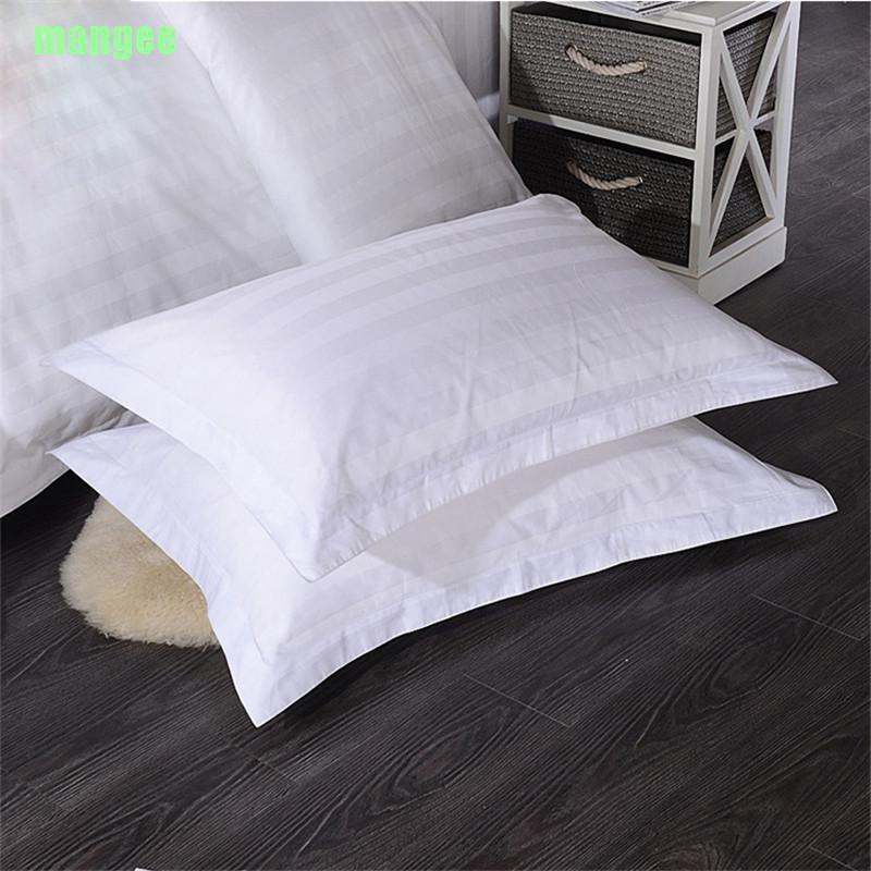 1 Áo Gối 100% Cotton Màu Trắng Kẻ Sọc Dùng Cho Phòng Ngủ Khách Sạn