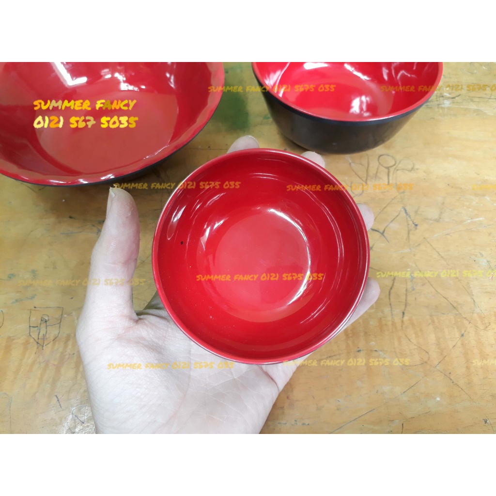 Chén chấm nhựa 8.5x 3.4cm  nhỏ màu đen đỏ, nâu rẻ, chén đựng mắm, tương sốt, gia vị, canh súp  - Small bowl NT
