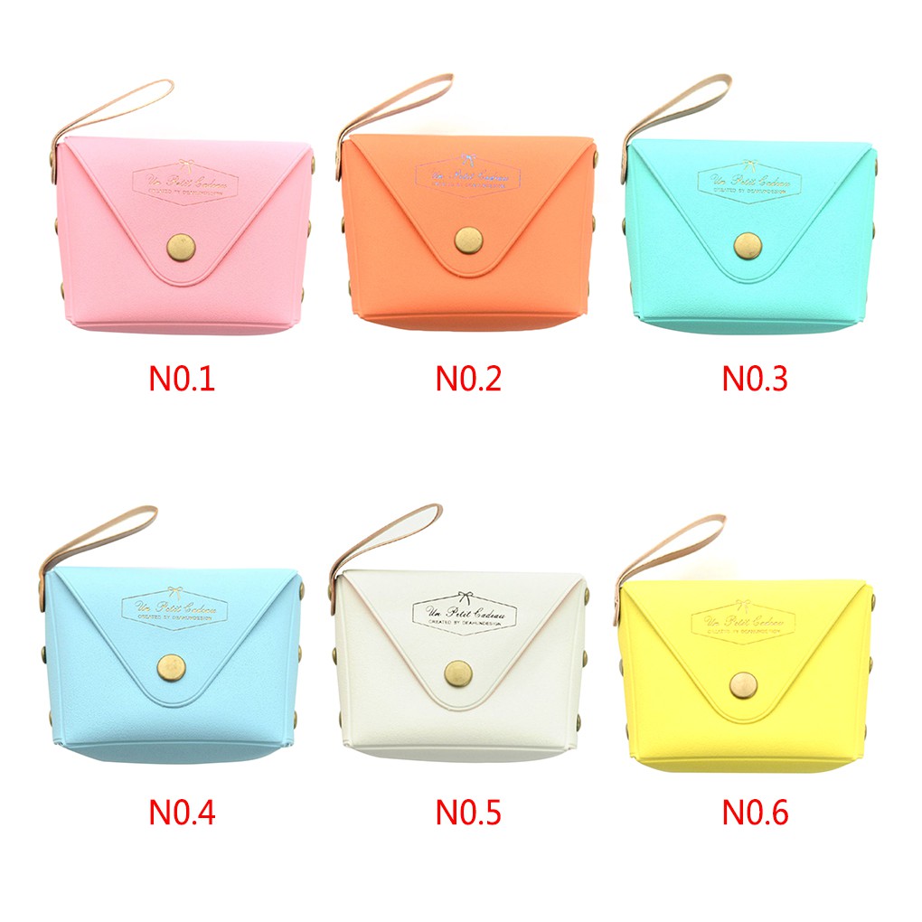 Ví nhỏ da PU đựng đồ dùng hoạ tiết in tiện lợi