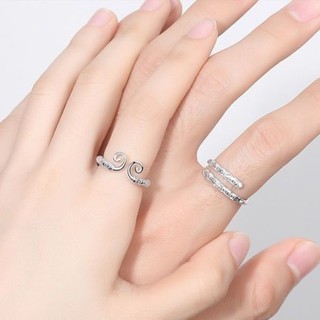 bạc sterling bạc 925 Vòng lời nguyền cặp đôi nhẫn cặp nam nữ Monkey King, món quà kỷ niệm kho báu tối cao Tây Du Ký