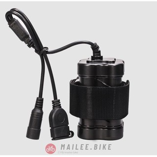 Bộ Dự Trữ Dung Lượng Cho Đèn Pha Xe Đạp 13800mAh Cổng USB/ DC Dung Lượng Lớn Nguồn 4x16850 Gắn Xe Đạp Khi Di Chuyển