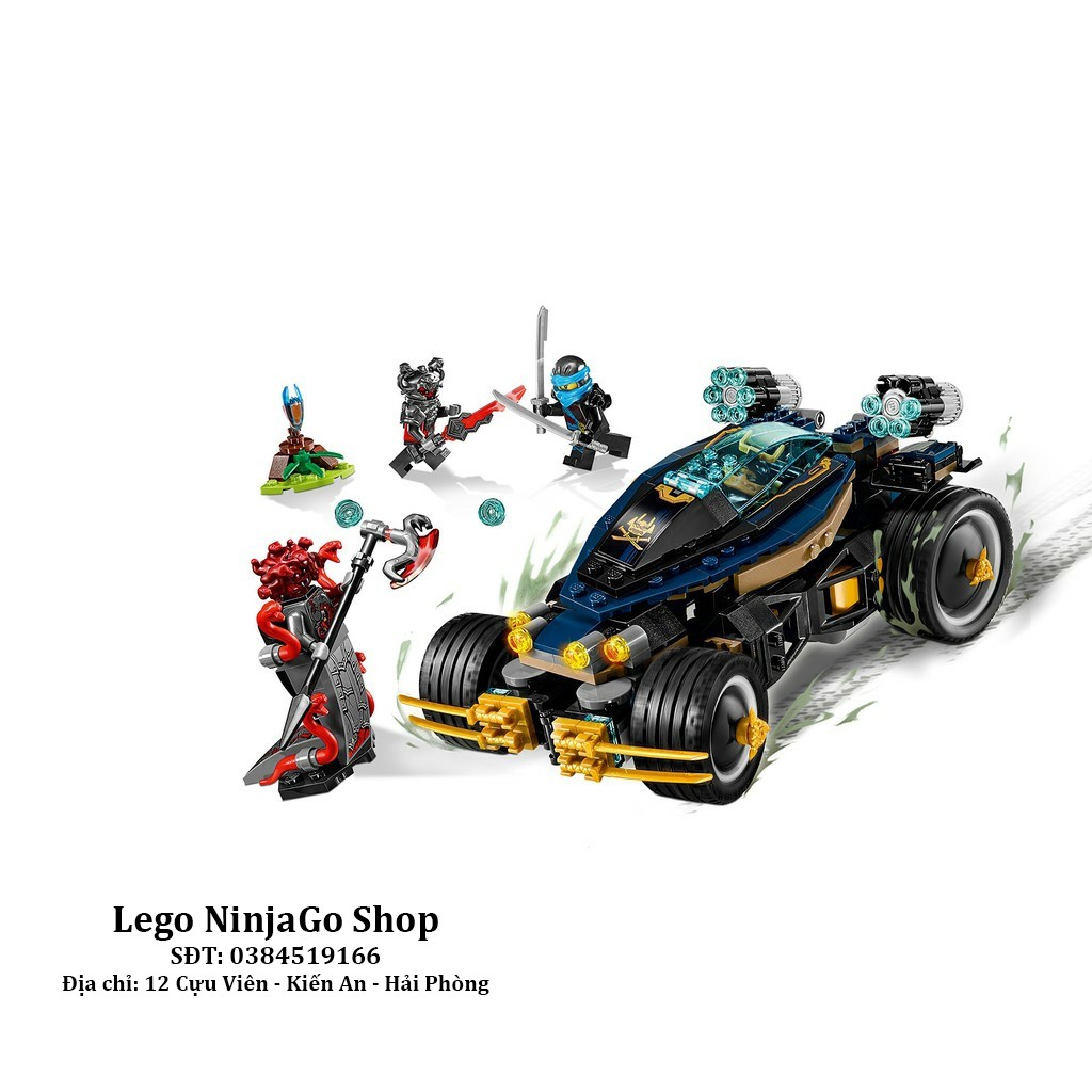 Bộ lắp ráp xếp hình NOT Lego Ninjago Movie 70625 Bela No.10582 453+ PCS: Siêu Xe Bọc Thép Samurai X