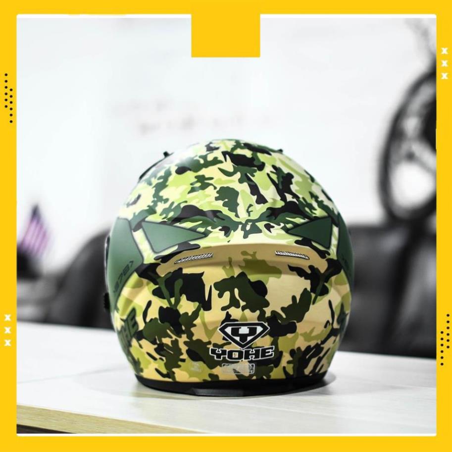 [CHÍNH HÃNG] MŨ BẢO HIỂM 3/4 2 KÍNH YOHE 878 MÀU CAMO