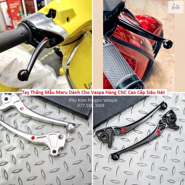 Tay Thắng Cho Vespa Mẫu Maru CNC Dành Cho Vespa Sprint Primavera LX S