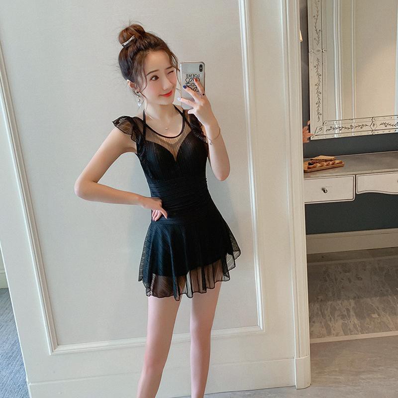 tu dungÁo tắm một mảnh nước nóng màu đỏ lưới xẻ tà kiểu mới nữ tiên bảo thủ phong cách của Hàn Quốc trong gió s | BigBuy360 - bigbuy360.vn