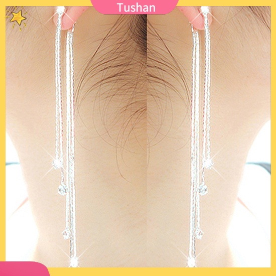 Khuyên tai tua rua đính đá phong cách thanh lịch dành cho nữ