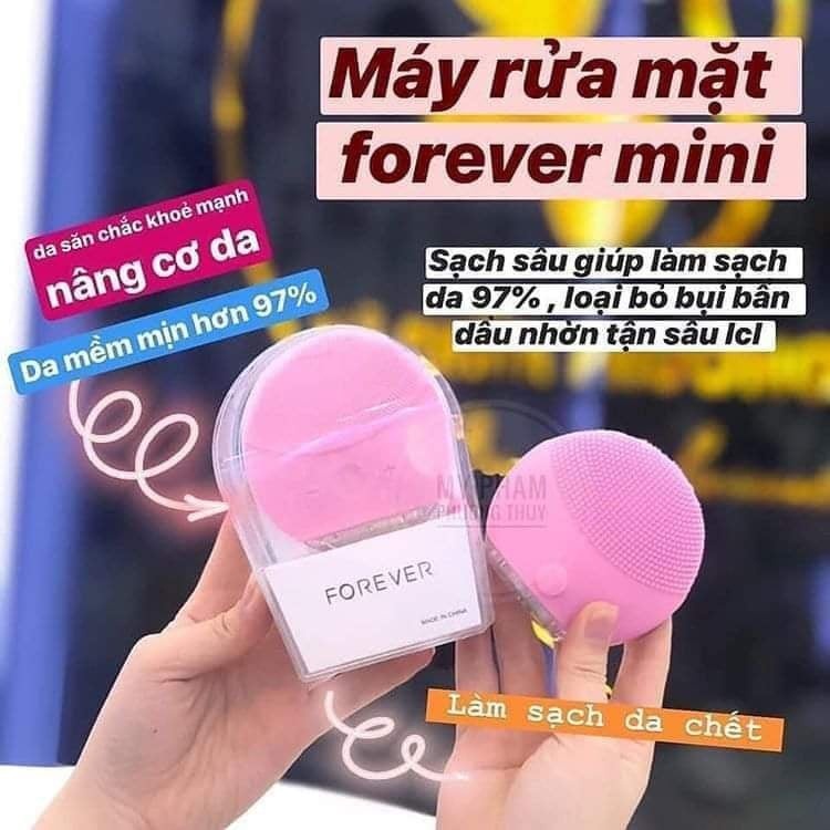 Máy Rửa Mặt Forever Lina Mini Fullbox Làm Sạch Sâu Massage Giúp Da Hết Bụi Bẩn Tế Bào Chết