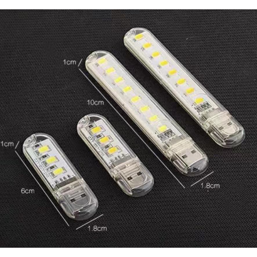 Thanh đèn LED mini gồm 3bóng/8bóng cổng cắm USB thích hợp để bàn học 6500k/3000k
