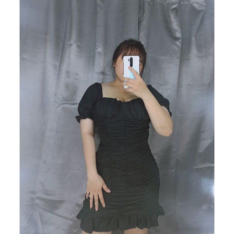 Đầm nhún cổ U bigsize | BigBuy360 - bigbuy360.vn