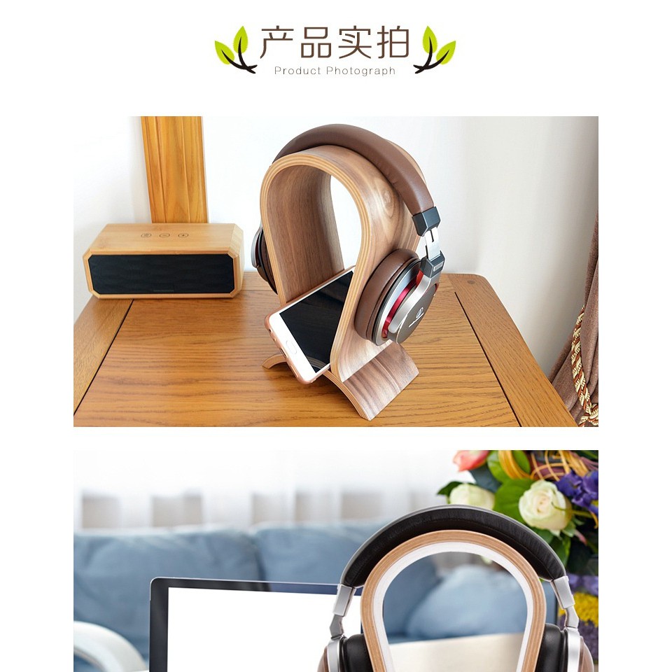 Giá Đỡ Tai Nghe Bằng Gỗ Óc Chó Tiện Dụng | BigBuy360 - bigbuy360.vn