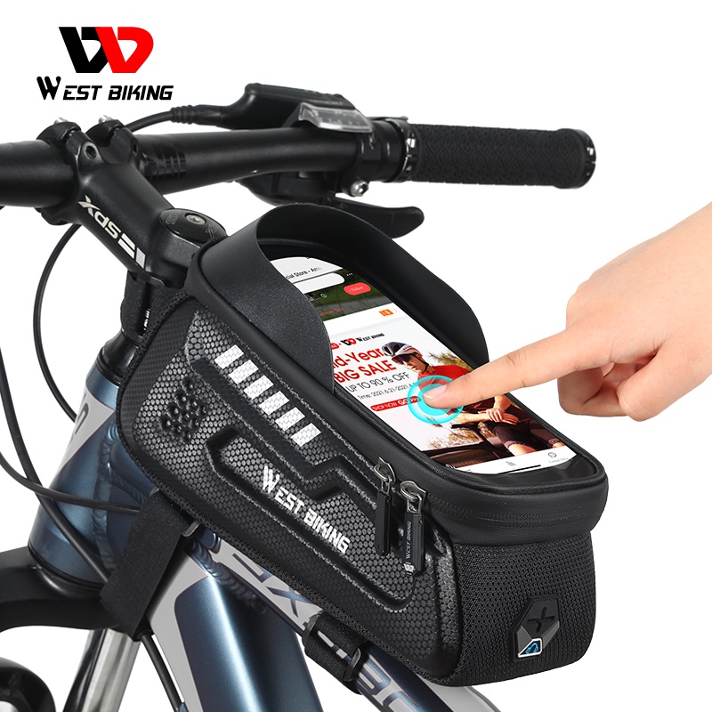 Túi WEST BIKING gắn xe đạp phía trước chứa chìa khóa tai nghe điện thoại có thể dùng màn hình cảm ứng phù hợp 7.0-Inch