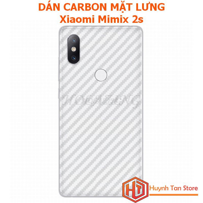 Dán mặt lưng Xiaomi Mi Mix 2S vân carbon nhám chống xướt