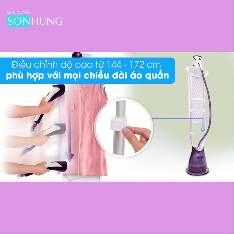 BÀN LÀ CÂY HƠI NƯỚC PHILIPS GC558 CÔNG SUẤT 2000W KÈM THÊM CẦU ỦI