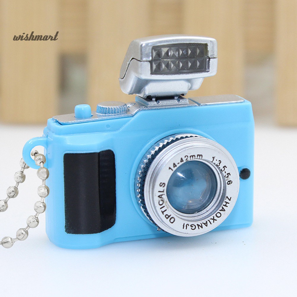 Móc Khóa Hình Máy Ảnh Có Đèn LED Và Âm Thanh Mini Cho Điện Thoại