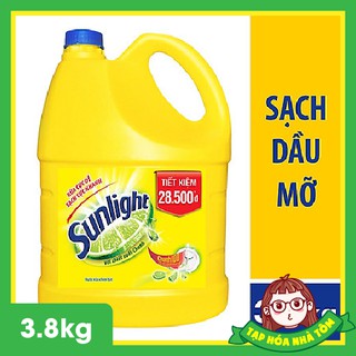 Nước rửa chén sunlight chanh 100% can 3.6kg