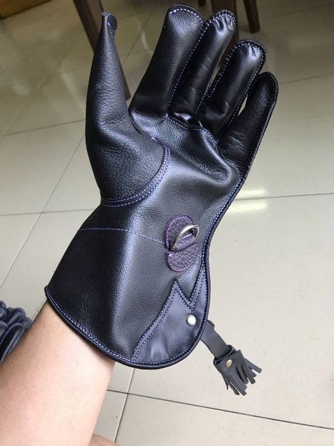 Găng tay da bò cao cấp 30cm 1 lớp da