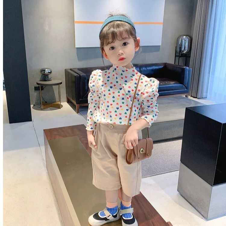 Áo Thun Tay Dài Phong Cách Hàn Quốc Nhật Bản Thời Trang Xuân Thu 2022 Cho Bé Gái