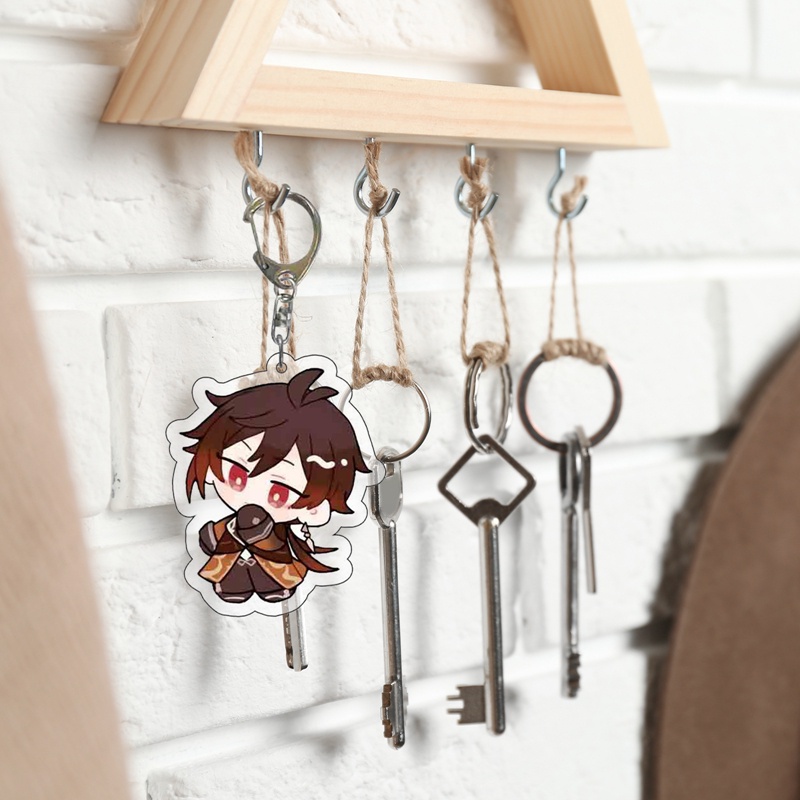 Tmdbyx Móc Khóa Nhựa Acrylic Họa Tiết Hoạt Hình Genshin Impact Kunikuzushi Morax Kaeya Xiao