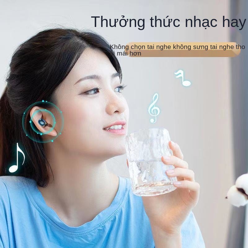 > Tai nghe siêu trầm Bluetooth không dây Universal Girl Heart Huawei Xiaomi Honor bài hát Thời lượng pin chờ lâu