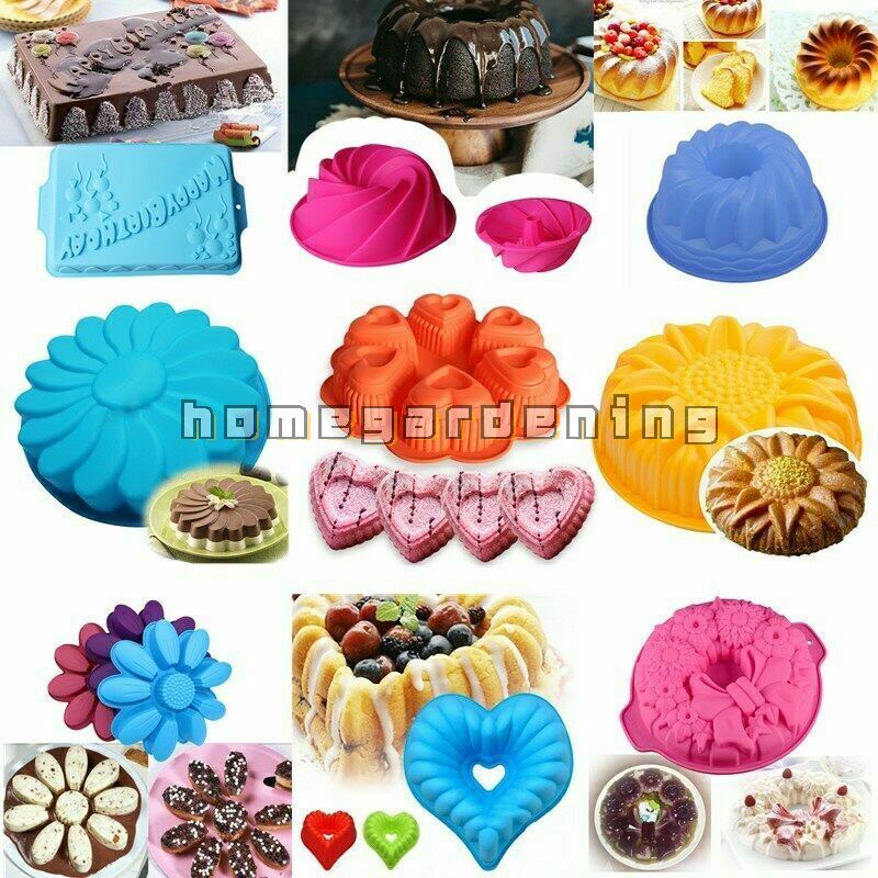 Khuôn Silicone Làm Bánh Muffin 3D Chống Dính Tiện Dụng