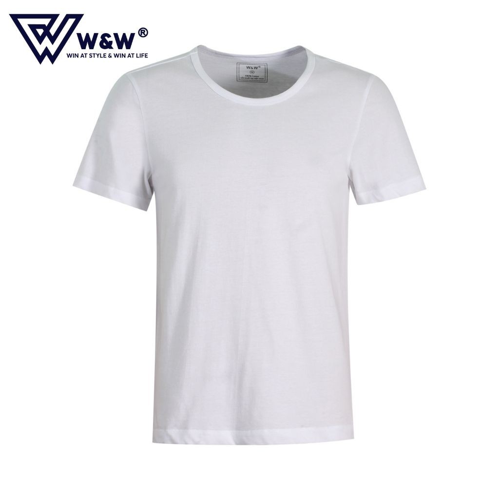 Áo Lót Nam Cotton W&amp;W Áo Thun Trắng Cộc Tay Chất Liệu Cotton Thoáng Mát, Thấm Hút Mồ Hôi UNDERSHIRT02