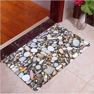 Thảm lau chân 3D đá sỏi 40 x 60 .