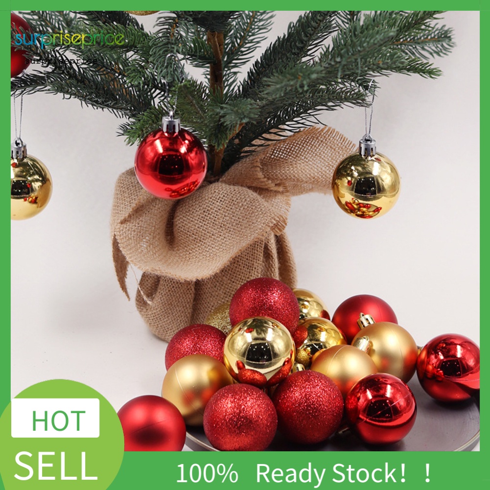 Set 24 quả châu trang trí cây thông giáng sinh năm mới
