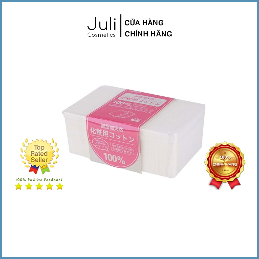 Bông Tẩy Trang Miniso 1000 Miếng Natural Cotton Pads