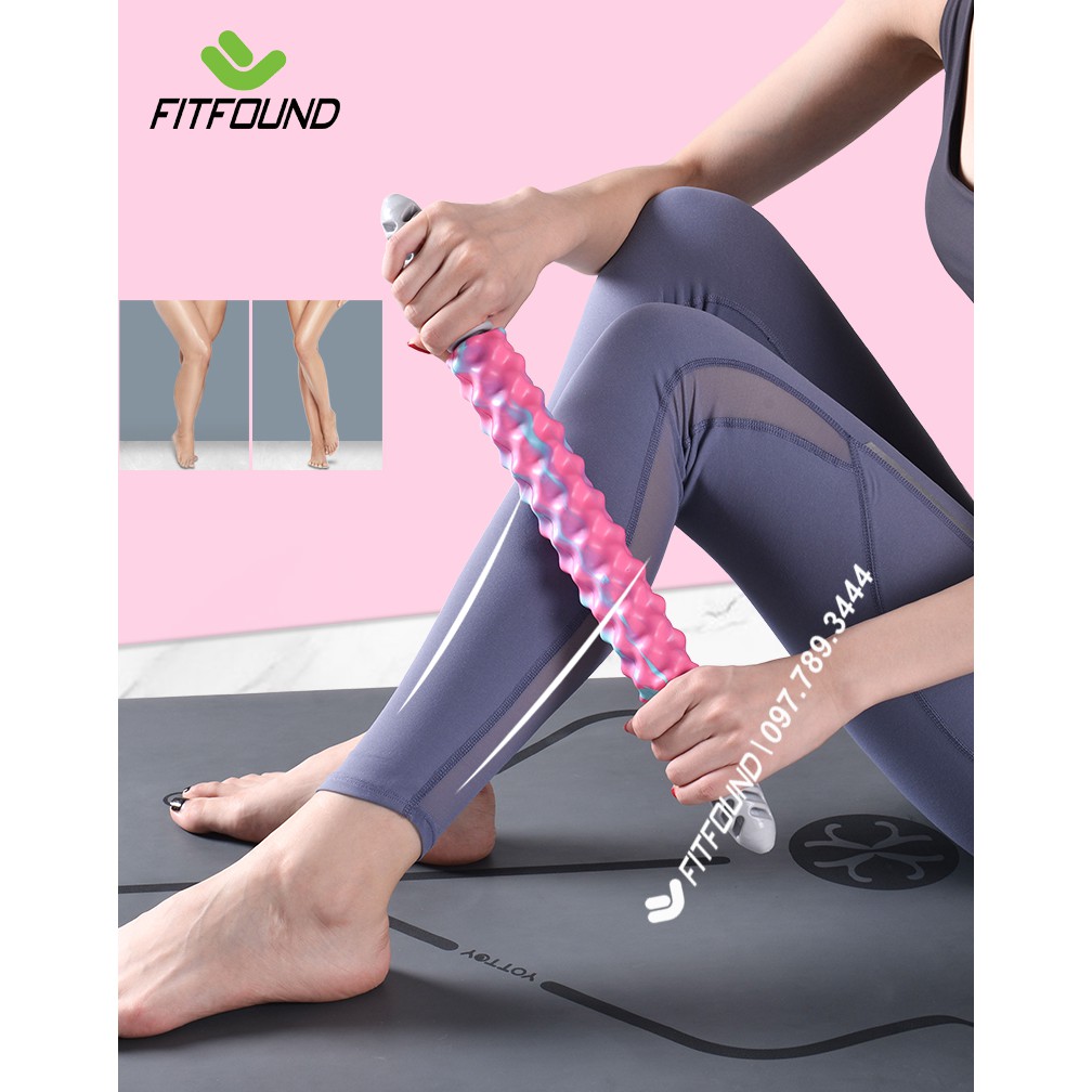 Thanh lăn gai massage mát xa giãn cơ dãn cơ trị liệu thư giãn cơ bắp tập gym yoga - muscle roller stick