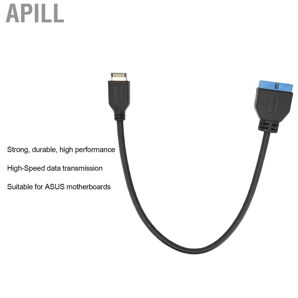 Apill USB 3.1 Front Panel Header to 3.0 20Pin for ASUS Motherboard Cable Adapter