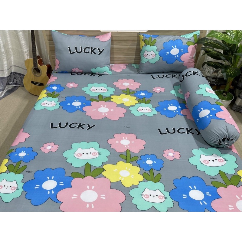 Bộ Drap thun Hàn Quốc 6 màu mẫu hoạt hình cho bé siêu cưng