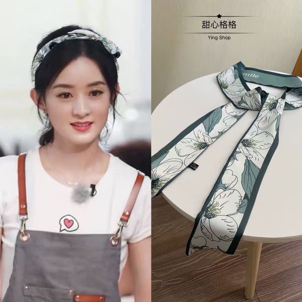 Dây Cột Tóc Ruy Băng Thắt Nơ Phong Cách Retro Hàn Quốc Cho Nữ