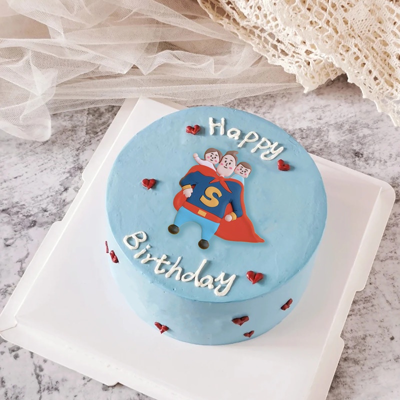 [Spot] Mô hình trang trí bánh kem ngày của cha và con cái chất lượng cao