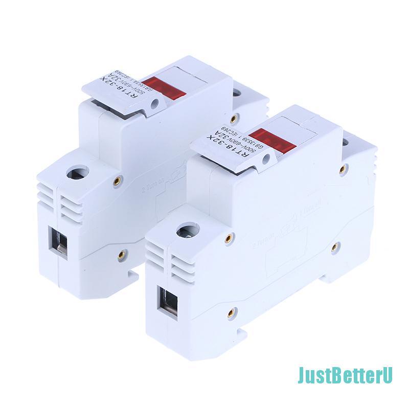 Set 2 giá đỡ cầu chì rt18-32x ac 380v 32a 1 pole 10x38mm ZX