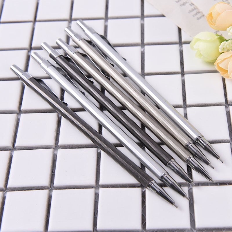 Bút chì bấm vỏ kim loại ngòi 0,5/ 0,7mm