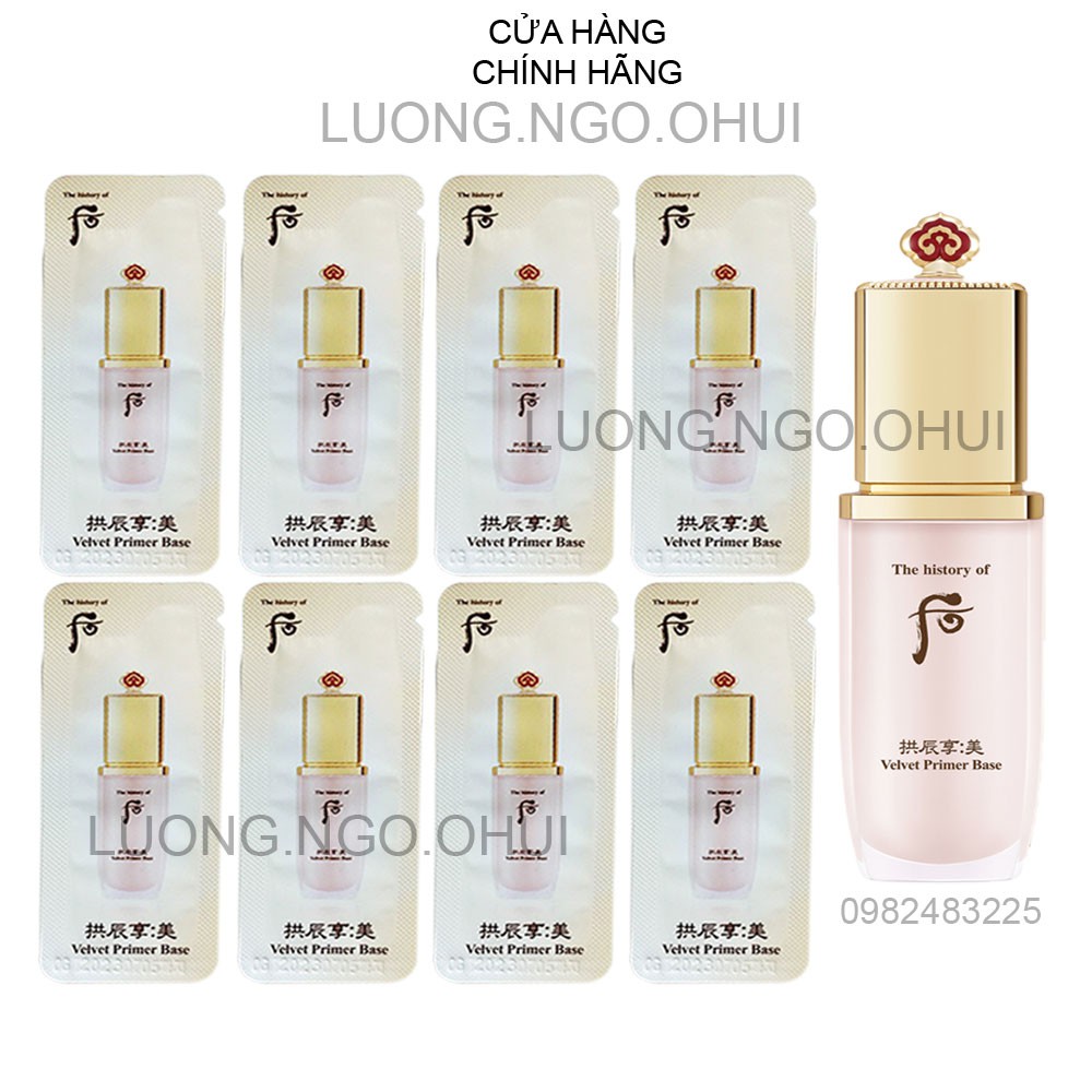 [Mới] Gói sample kem lót siêu lì kiềm dầu thế hệ mới Whoo Velvet Primer Base 1ml