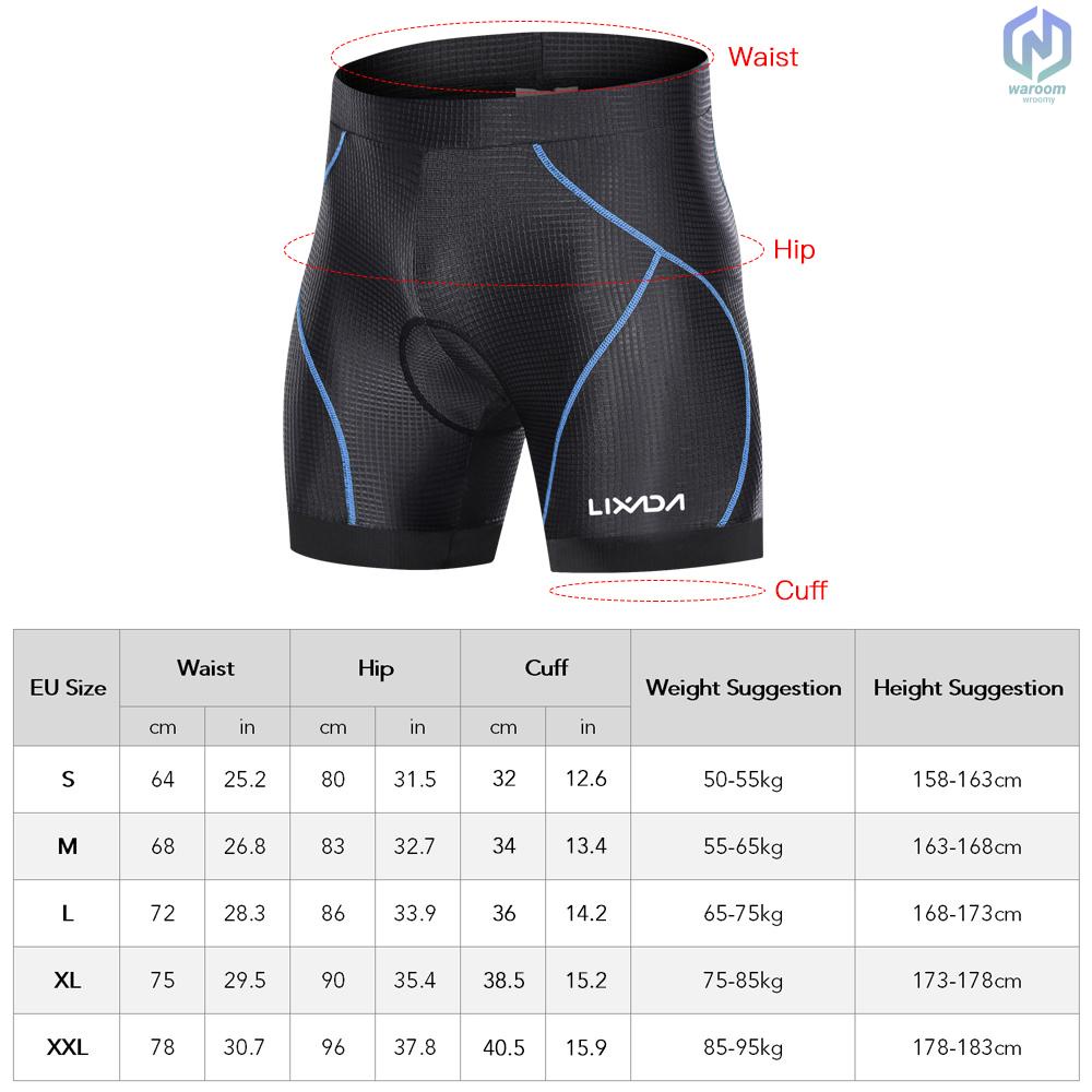 Quần short đi xe đạp có đệm lót 3d chống trượt cho nam