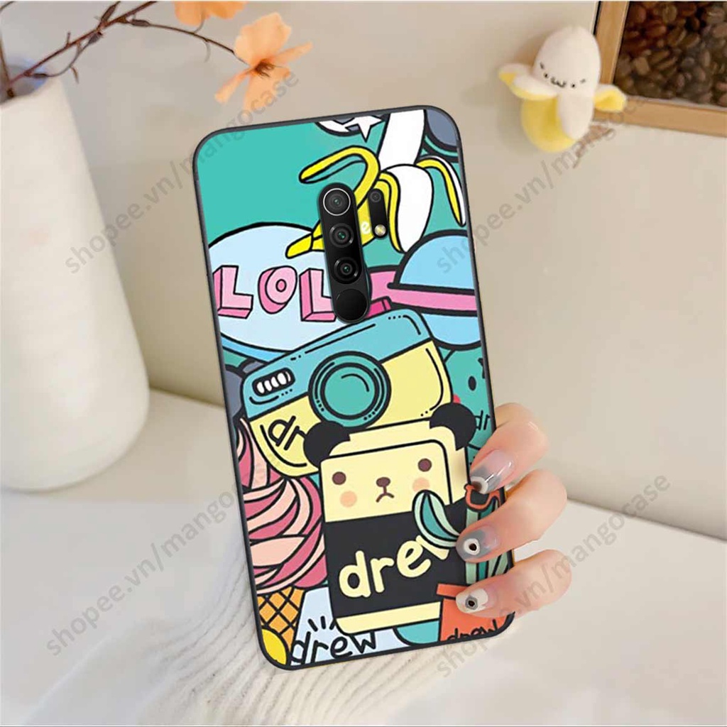 Ốp lưng điện thoại Xiaomi Redmi 9 drew, kaws, bape cao cấp, vỏ ốp rẻ đẹp