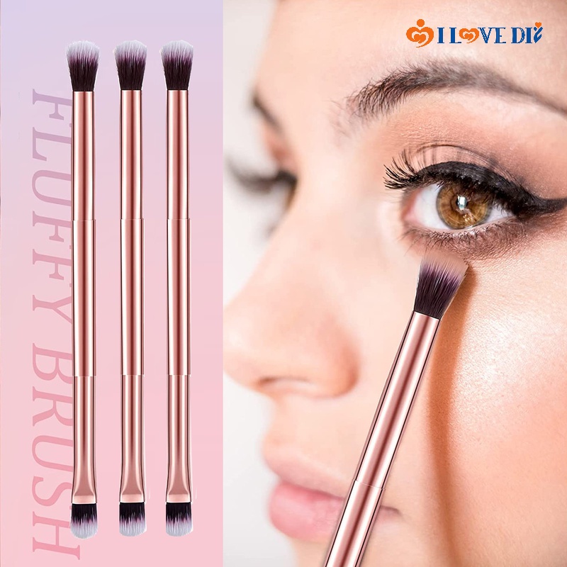 Cọ Trang Điểm Lông Mày / Mũi Hai Đầu Không Nhòe Đa Năng Màu Sắc Champagne