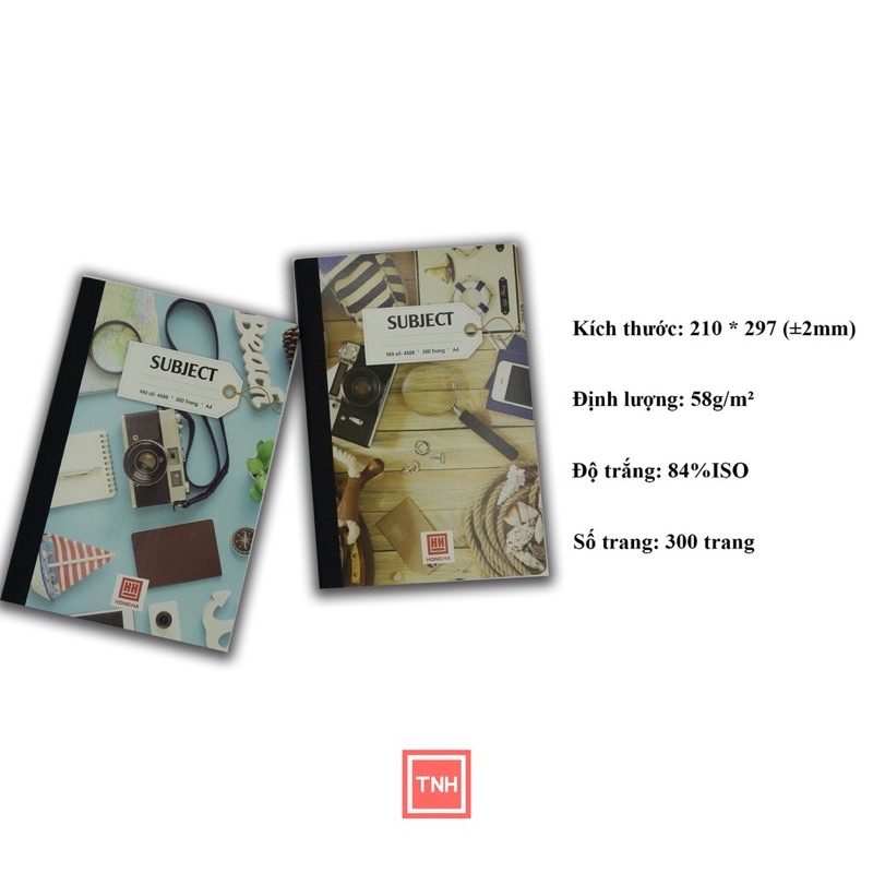 Vở kẻ ngang Hồng Hà Subjwct khổ  A4 200tr/260tr/300tr/320tr/420tr