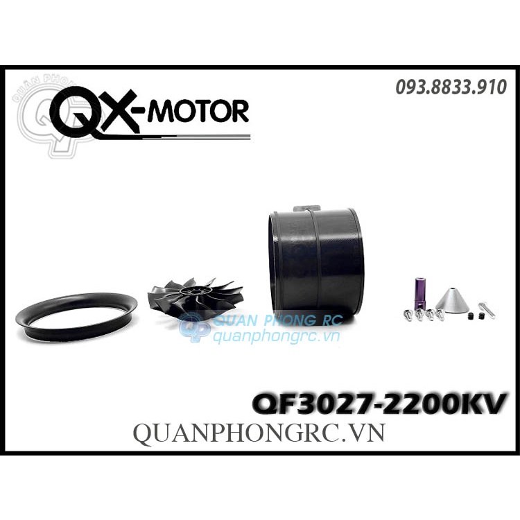 Vỏ Ducted Fan QX-MOTOR 12 Lá 70mm 12 Blades CCW QF3027 (Không Motor)