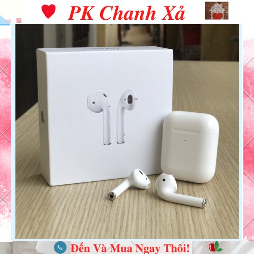 Tai nghe Bluetooth Airpods 2  (Tai Nghe TWS Airpod 2) Đổi Tên - Định Vị , Tự Động Kết Nối, Cảm Biến Vân Tay