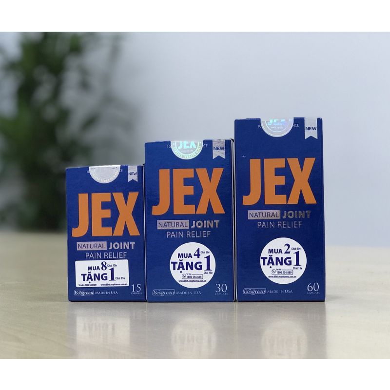 Jex Max bổ khớp , tái tạo sụn khớpLọ 60v. Mua 2 lọ tặng lọ 15v