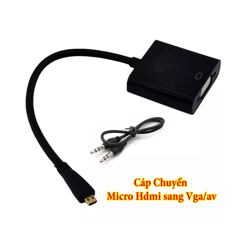 Cáp Chuyển Đổi - Cáp Chuyển Micro Hdmi ra Vga/AV Full HD Có Hỗ Trợ Âm Thanh