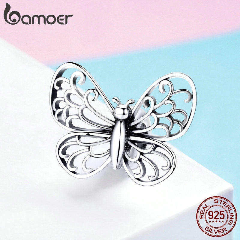 Hạt phụ kiện Bamoer BSC062 bằng bạc S925 thời trang cho vòng đeo tay